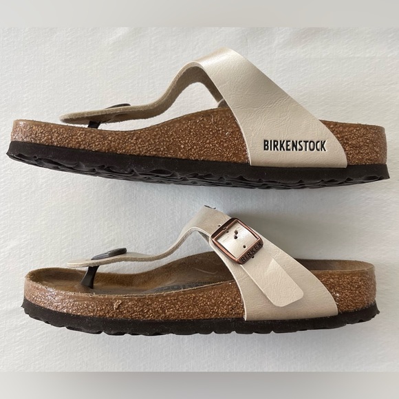 Birkenstock Shoes - Birkenstock Gizeh Thong Sandal Graceful Pearl White Iridescent. Size 37 (6-6.5)